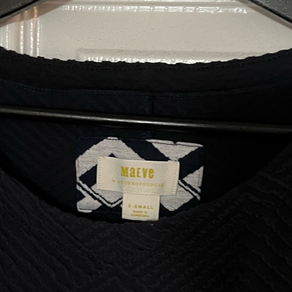 Anthropologie Peplum Style Navy Sweater - Picture 3 of 4